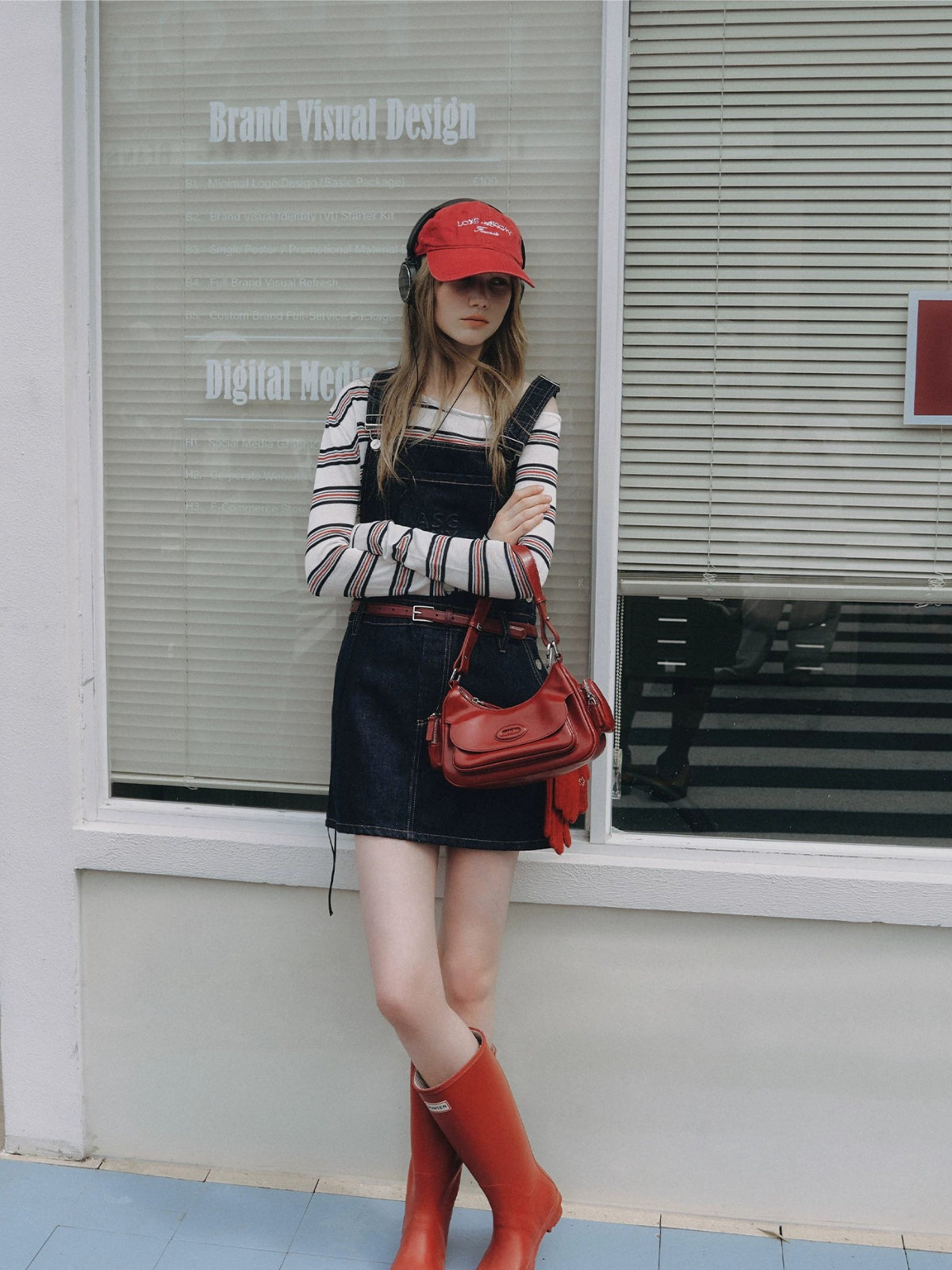 Denim Overall Skirt
