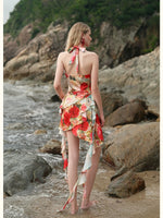Floral Halter Lace Set