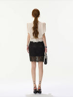 Off Shoulder Chiffon Blouse