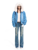 "Savanna Series" Plains Washed Denim Straight-Leg Jeans
