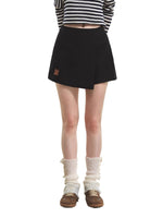 White & Black Floral Layered Shorts