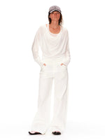 Lyocell Two-Piece Draped Top