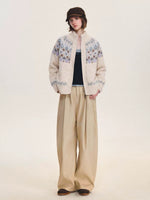 Vintage Fair Isle Zip Cardigan