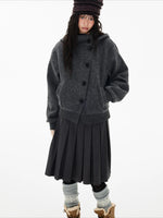 Hooded Button Jacket