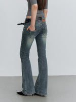 Double Waistband Flare Jeans