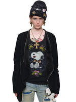 Suede Detachable Fur Collar Coat