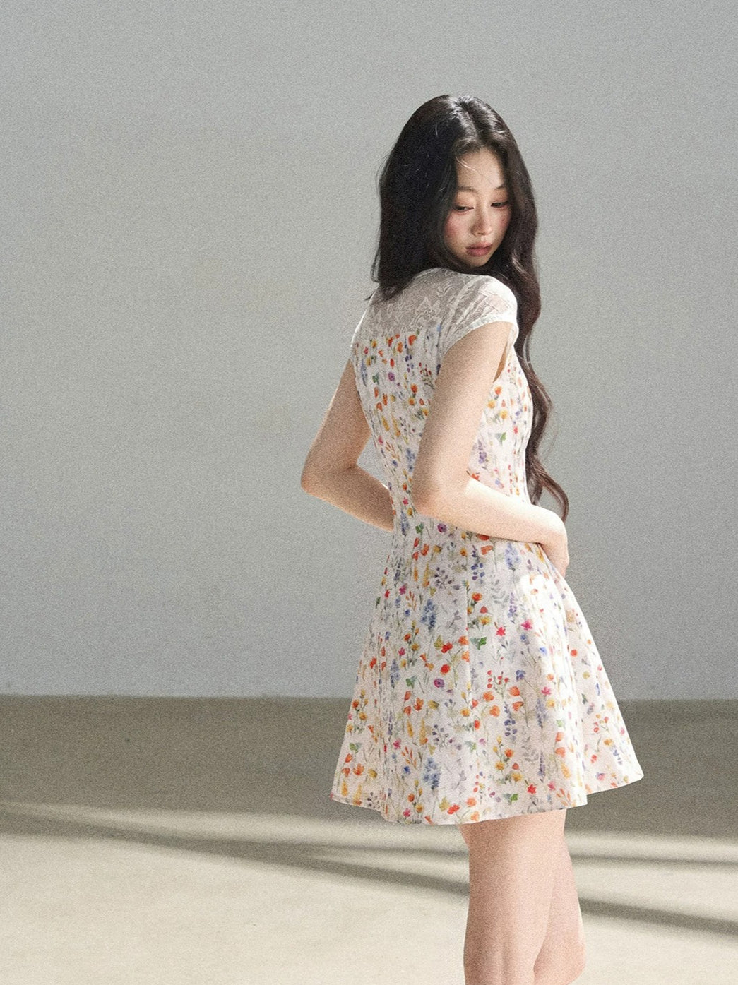 Lace Floral Mini Dress