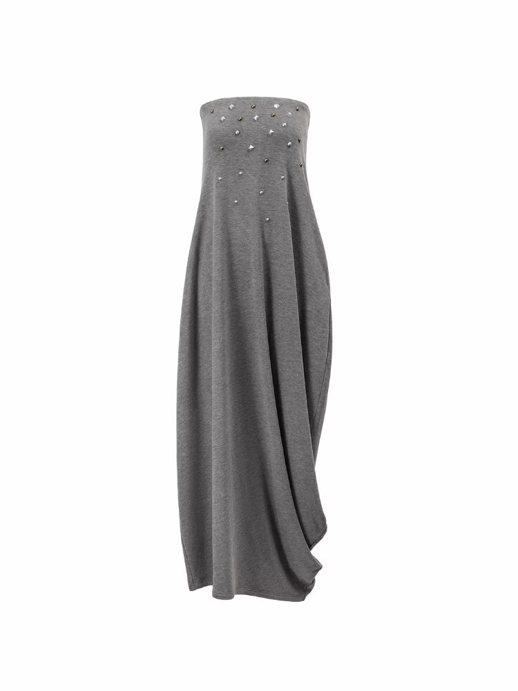 Studded Bustier Maxi Dress