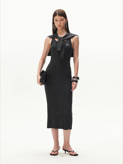 Duro Cable-Knit Argyle Dress