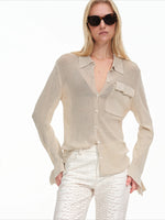 Textured Sheer Knit Shirt