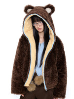 Detachable Hood Sherpa Padded Coat