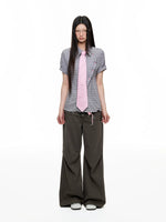 Plaid Slim Short Sleeve Shirt