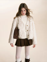 Detachable Scarf Plush Jacket