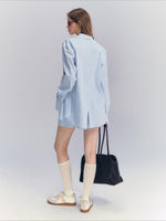 Striped Shirt Shorts Set