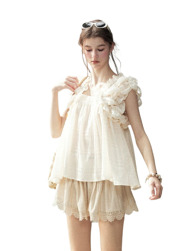 French Puff Sleeve Top