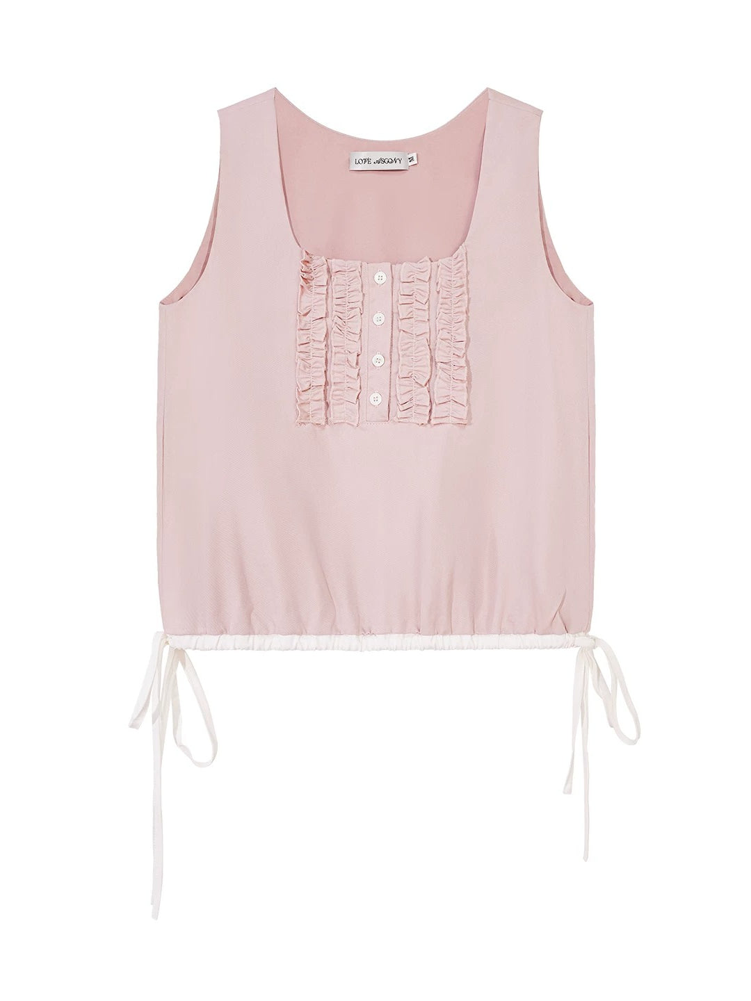 Ruffle Drawstring Tank