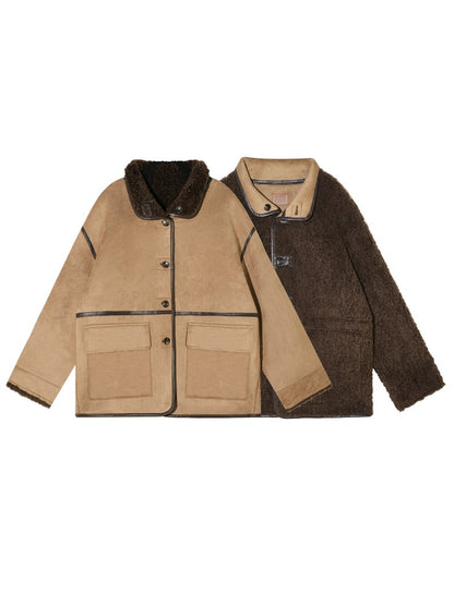 Reversible Suede Shearling Jacket