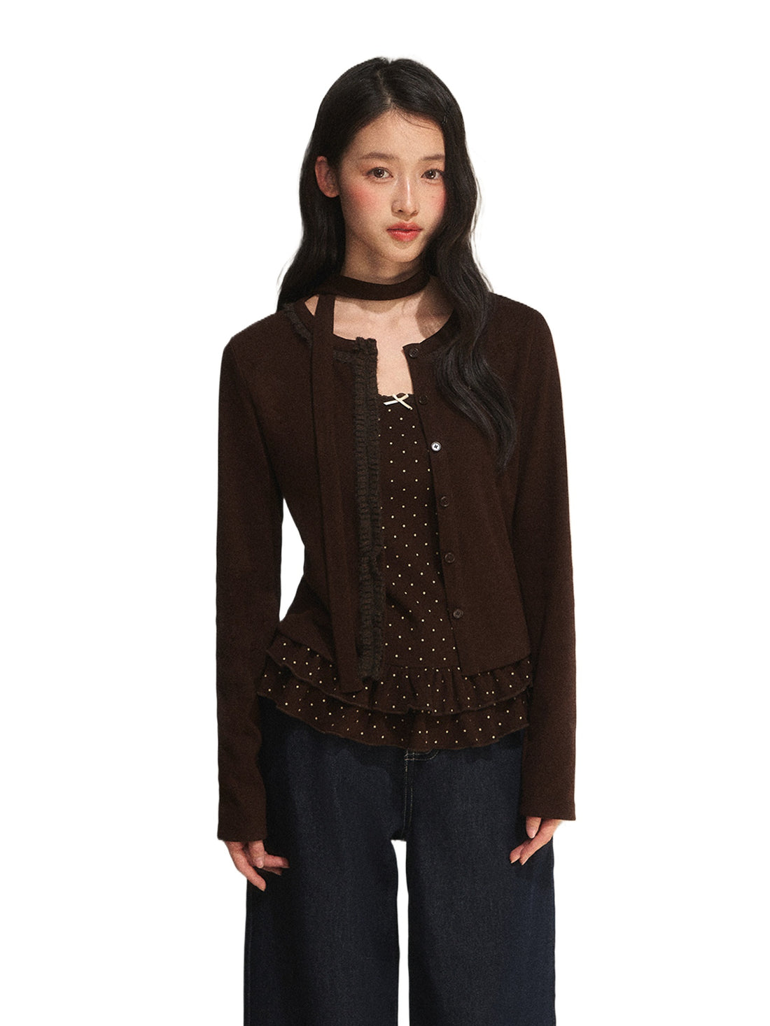 Lace Trim Vintage Cardigan