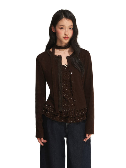 Lace Trim Vintage Cardigan