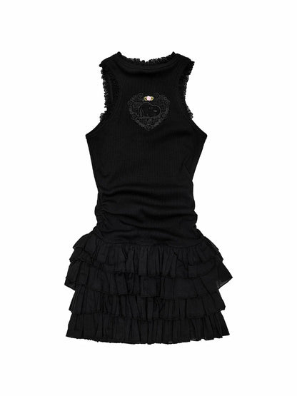 Snoopy Tiered Tank Dress