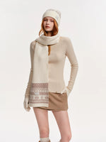 Seamless Wool Blend Mockneck Top