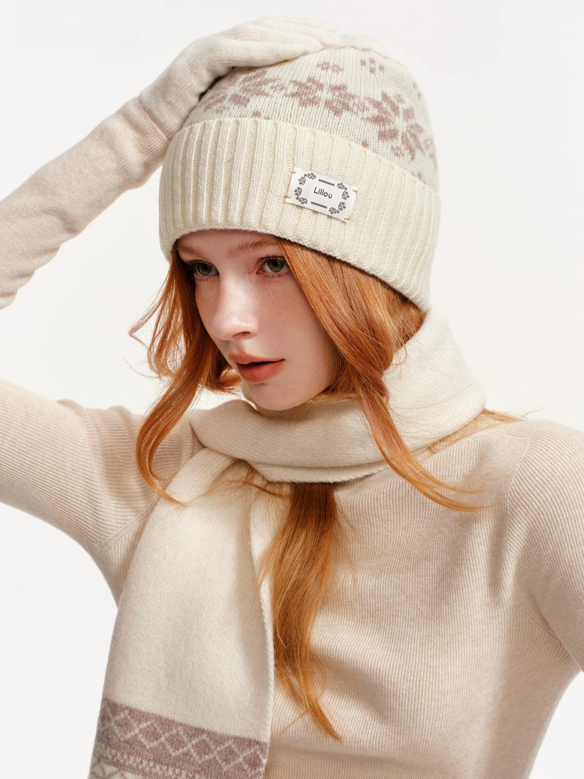 Fair Isle Wool Accessories Set