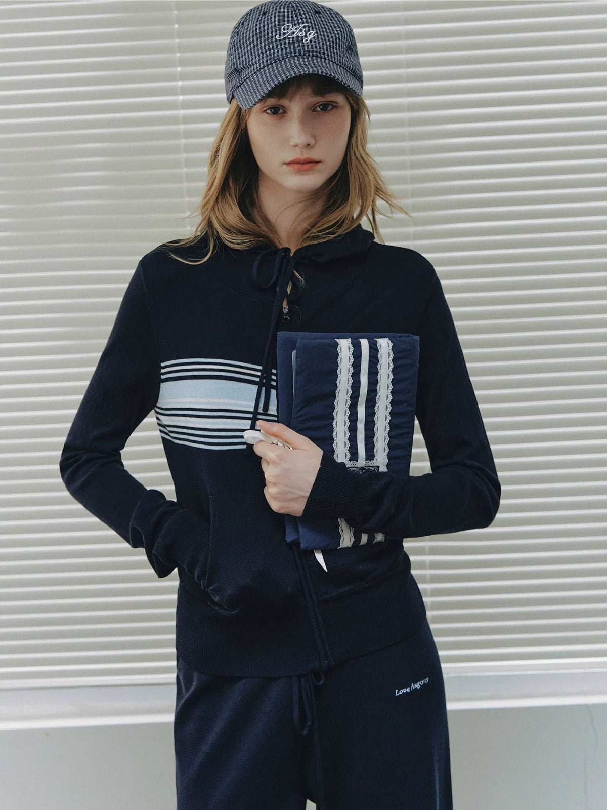 Striped Knit Three Piece Set
