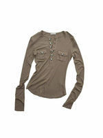 Pocket Henley Knit Top & Dress Set