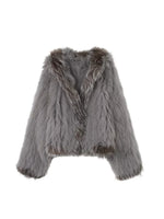 Silver Fox Trim Hooded Jacket