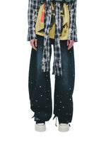 Gradient Whisker Wide Leg Jeans