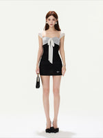 Polka Dot Ruched Mini Dress