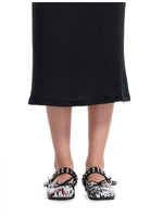 Detachable Strap Studded Ballet Flats