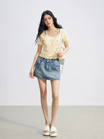 Layered Contrast Collar Tee