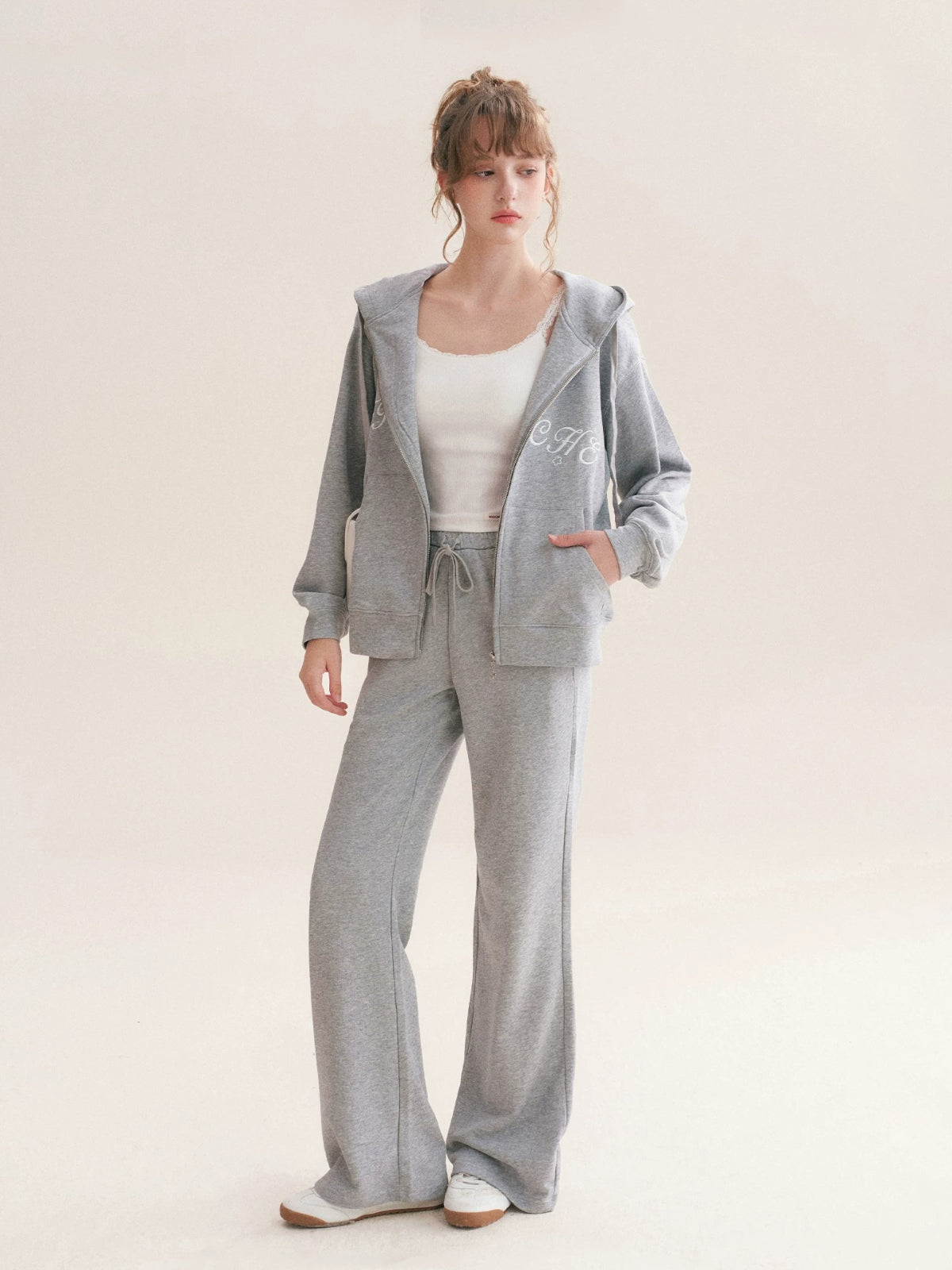 Embroidered Hoodie Set