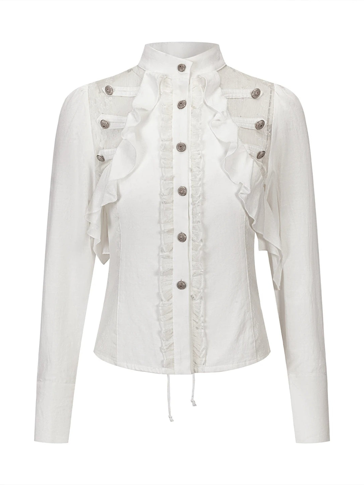 Napoleon Lace Ruffle Waist Shirt