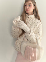Knit Texture Wool Gloves