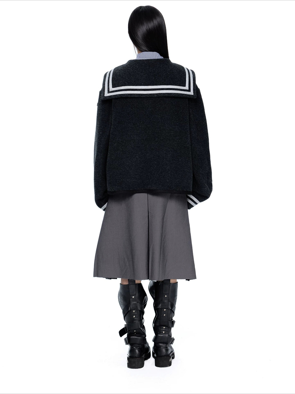 Navy Collar Toggle Jacket
