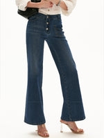 Vintage Distressed Straight-Leg Jeans