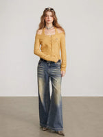 Layered Halter Neck Knit Sweater