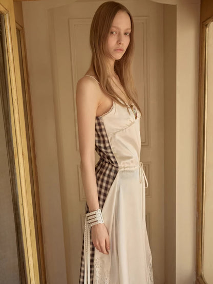 Lace Patchwork Slip Dress