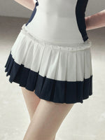 Navy Color-Block Polo Top Set