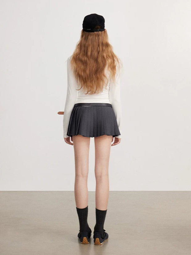 Off-white &amp; Black Layered Polo Top