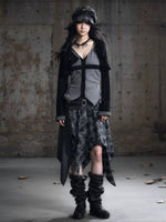 Hooded Layered Knit Top
