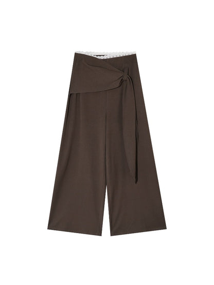 Layered Relaxed Wide Pants