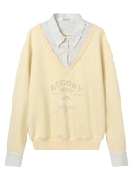 Yellow & Navy Collegiate Butterfly Sweatshirt & Skirt Set