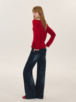 Car Motif Off Shoulder Sweater