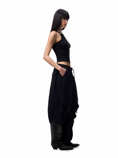 Washed-Distressed Balloon Work Pants