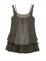Layered Mesh Slip Dress