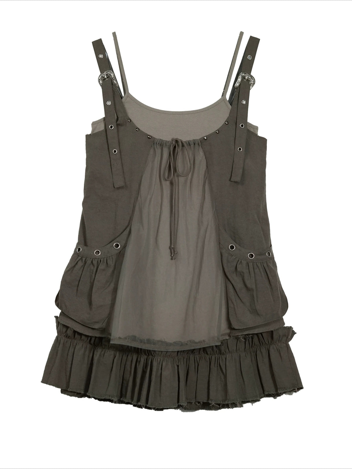 Layered Mesh Slip Dress