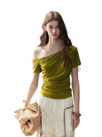 Asymmetric Short Sleeve Top